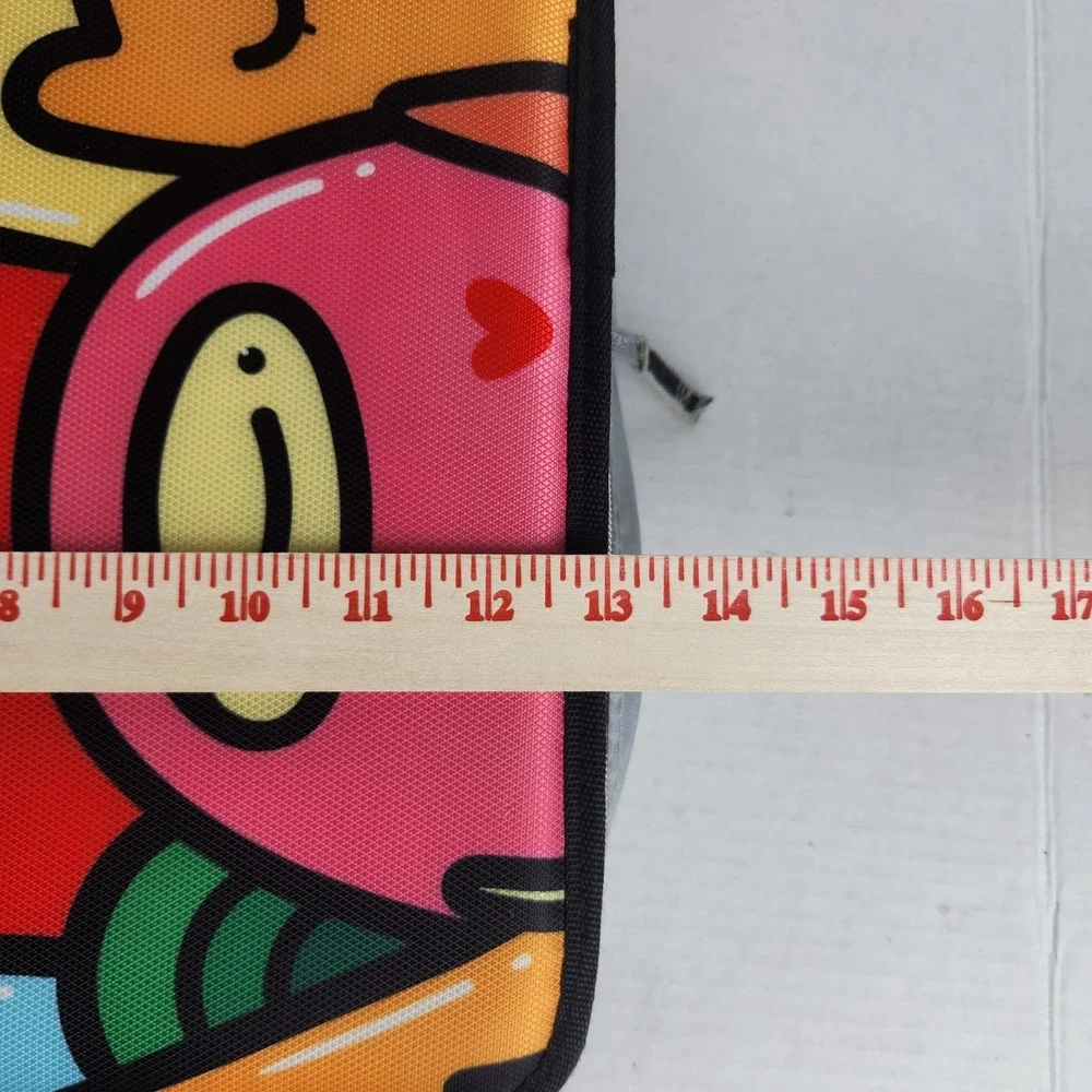 Case-it 3 Ring Zipper Binder Cartoon Monster Print 5-Tab Expanding File Handle